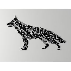 DGEmily Geometric German Shepard Wall Art | Large-Scale Wall Decor | Custom Size